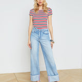 L'AGENCE - Miley Cuffed Wide-Leg Jean