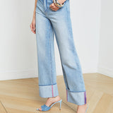 L'AGENCE - Miley Cuffed Wide-Leg Jean