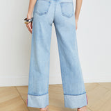 L'AGENCE - Miley Cuffed Wide-Leg Jean