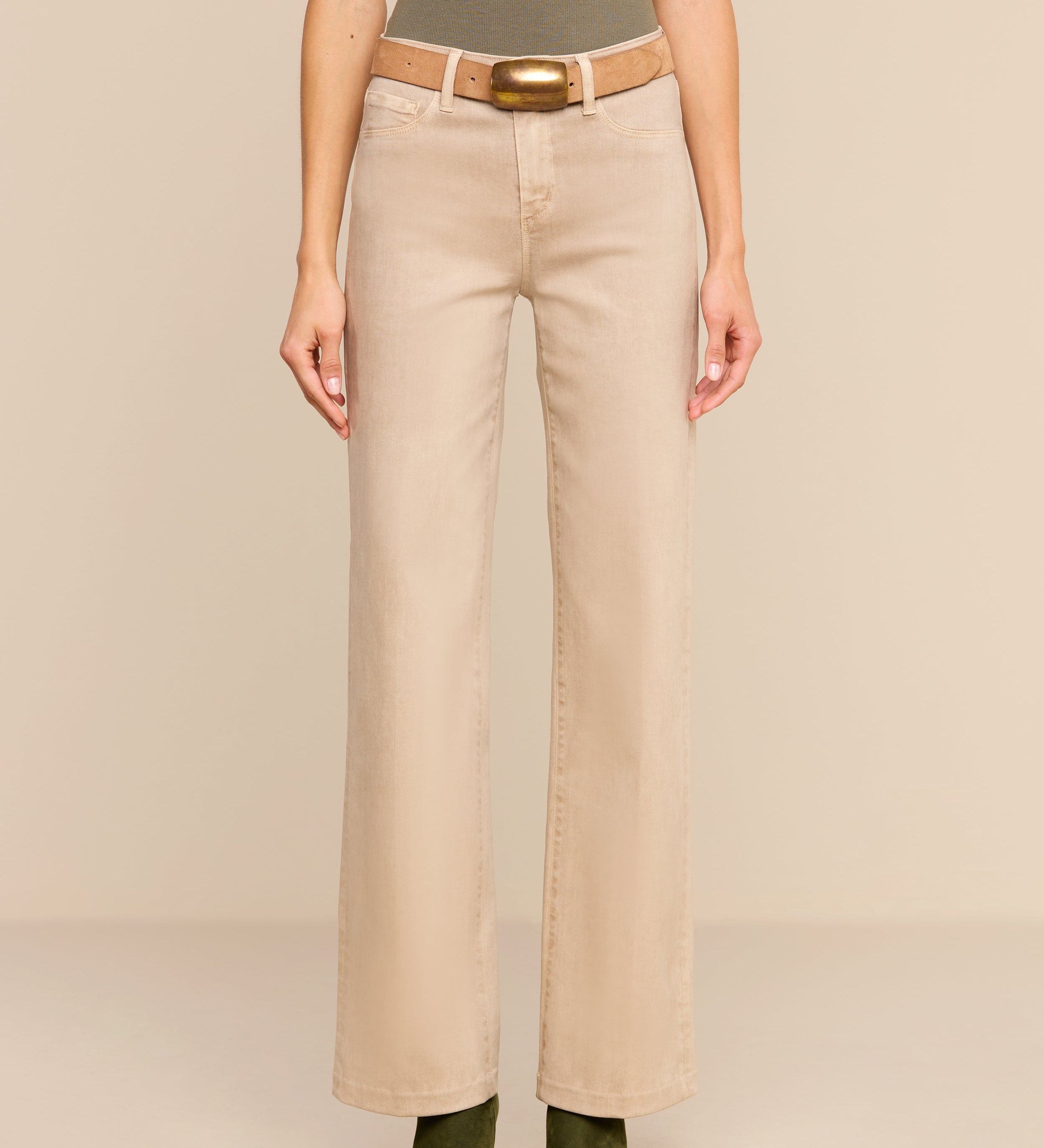 L'AGENCE - Scottie Coated Wide - Leg Jean