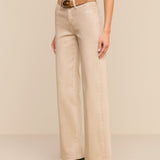 L'AGENCE - Scottie Coated Wide - Leg Jean