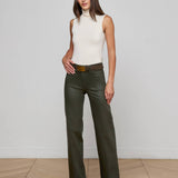 L'AGENCE - Scottie Coated Wide-Leg Jean