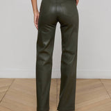 L'AGENCE - Scottie Coated Wide-Leg Jean