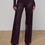 L'AGENCE - Scottie Coated Wide-Leg Jean