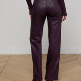 L'AGENCE - Scottie Coated Wide-Leg Jean