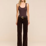 L'AGENCE - Scottie Velvet Wide - Leg Jean