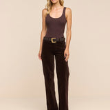 L'AGENCE - Scottie Velvet Wide - Leg Jean
