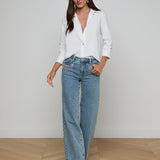 L'AGENCE - Scottie Embellished Wide - Leg Jean
