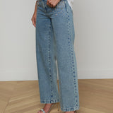L'AGENCE - Scottie Embellished Wide - Leg Jean