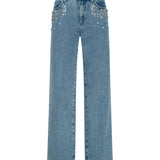 L'AGENCE - Scottie Embellished Wide - Leg Jean