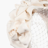 Jennifer Behr - Triple Rosette with Veil -- Cream