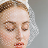 Jennifer Behr - Triple Rosette with Veil -- Cream
