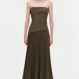 Simkhai - Arie Strapless Cotton Bustier Midi Dress