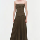 Simkhai - Arie Strapless Cotton Bustier Midi Dress