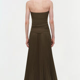 Simkhai - Arie Strapless Cotton Bustier Midi Dress