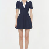 Simkhai - Page Knit Polo Mini Dress