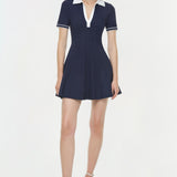 Simkhai - Page Knit Polo Mini Dress