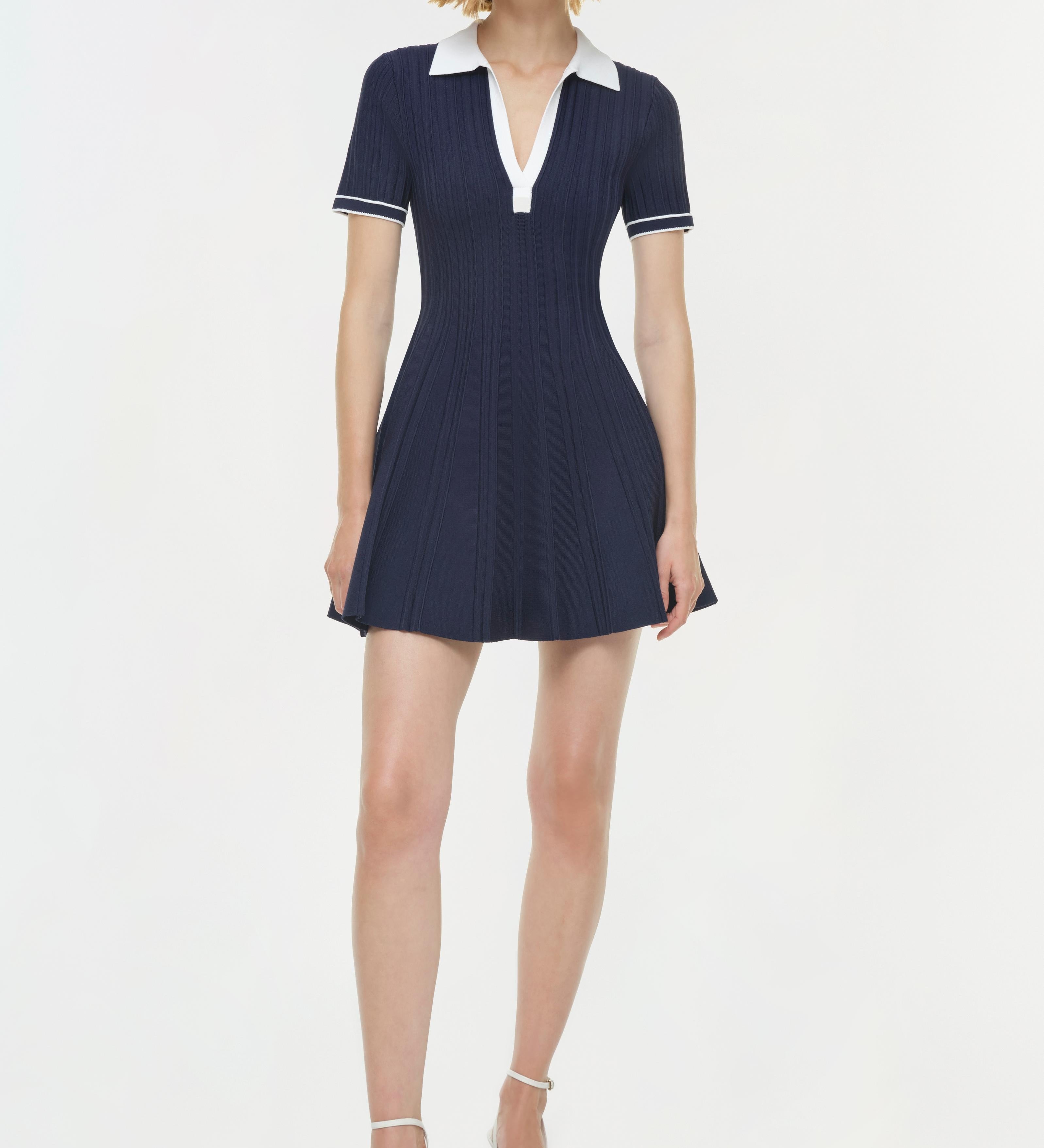 Simkhai - Page Knit Polo Mini Dress