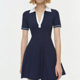 Simkhai - Page Knit Polo Mini Dress