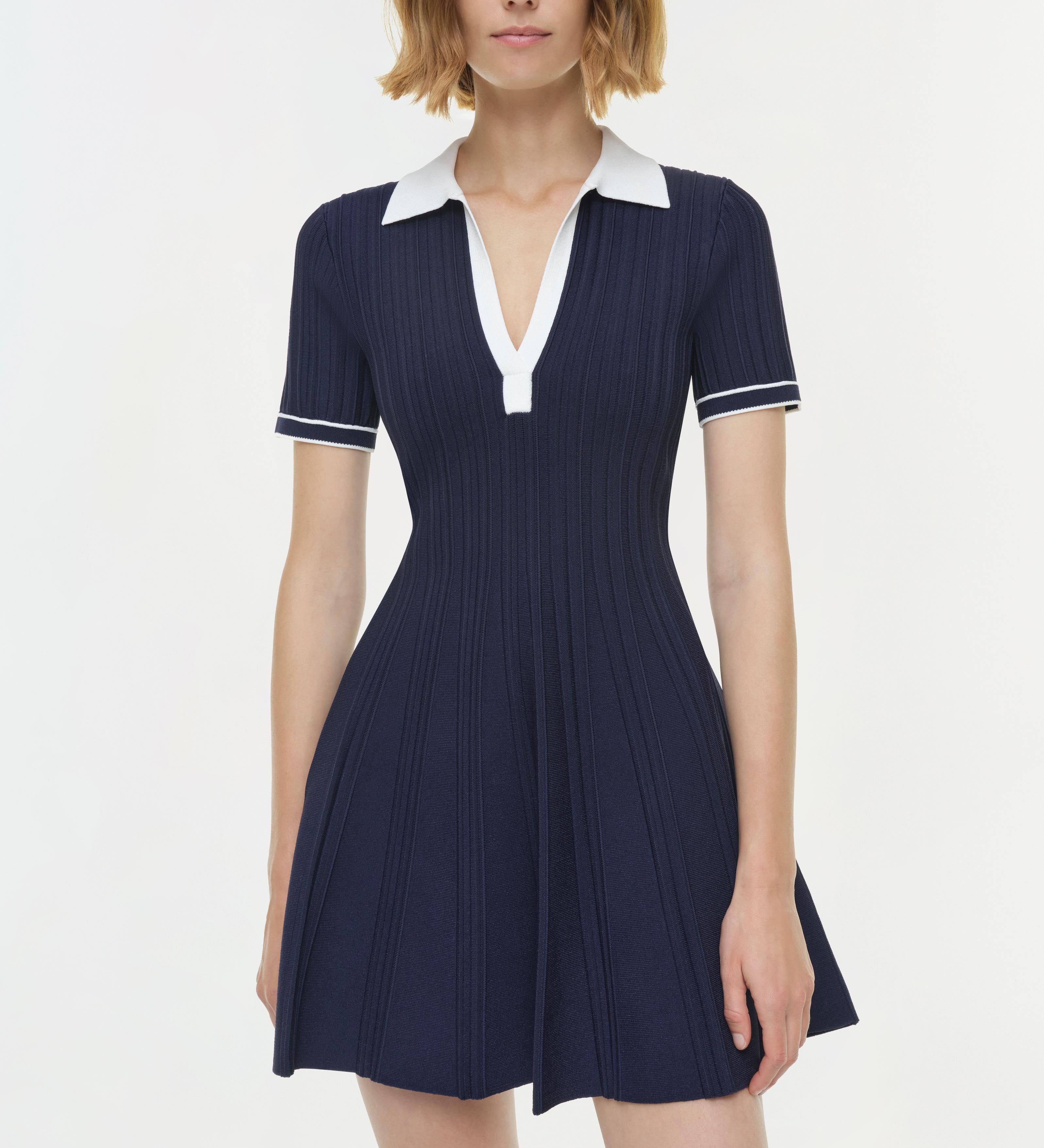 Simkhai - Page Knit Polo Mini Dress