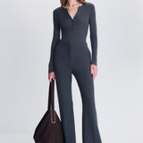 Simkhai - Susanne Silk Cashmere Henley Bodysuit