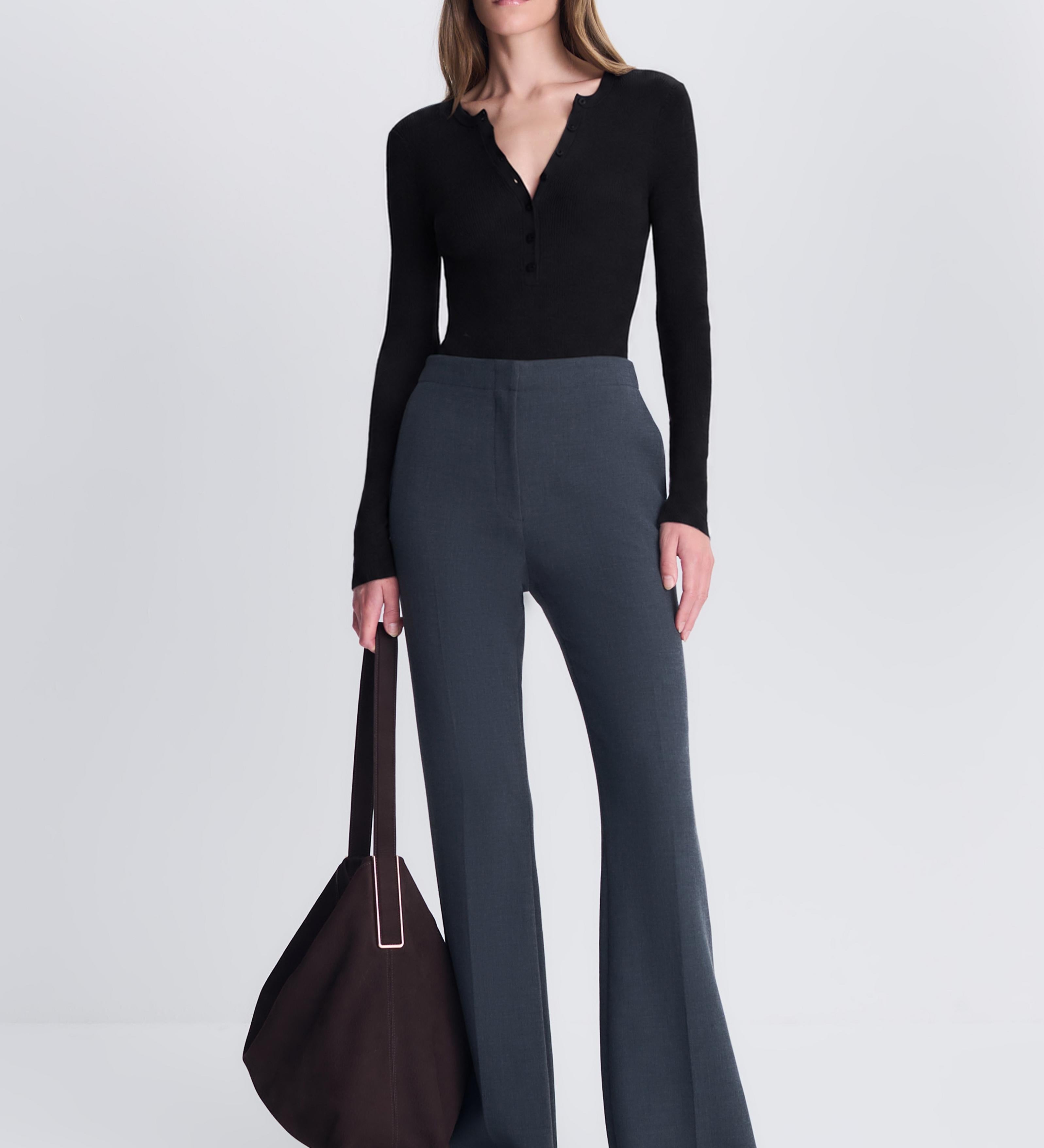 Simkhai - Susanne Silk Cashmere Henley Bodysuit