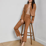 L'AGENCE - Ketra Leather Bootcut Trouser