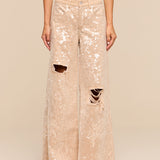 L'AGENCE - Quincy Embellished Wide - Leg Jean