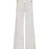 L'AGENCE - Kingston Striped Wide-Leg Pant