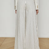 L'AGENCE - Kingston Striped Wide-Leg Pant