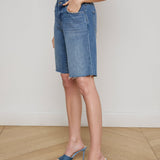 L'AGENCE - Elise Denim Bermuda Short