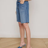 L'AGENCE - Elise Denim Bermuda Short