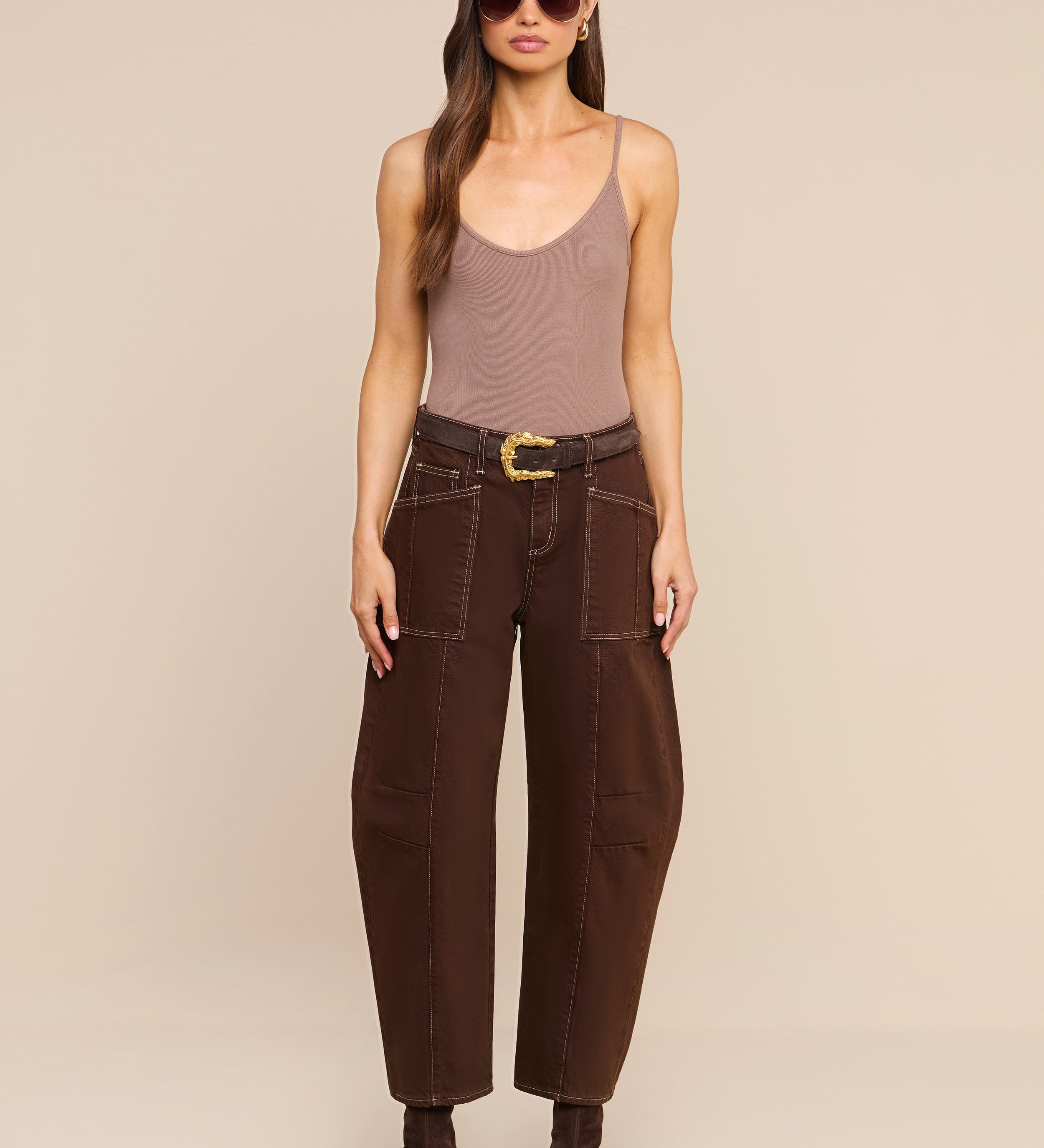 L'AGENCE - Cody Cropped Barrel - Leg Jean