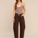 L'AGENCE - Cody Cropped Barrel - Leg Jean