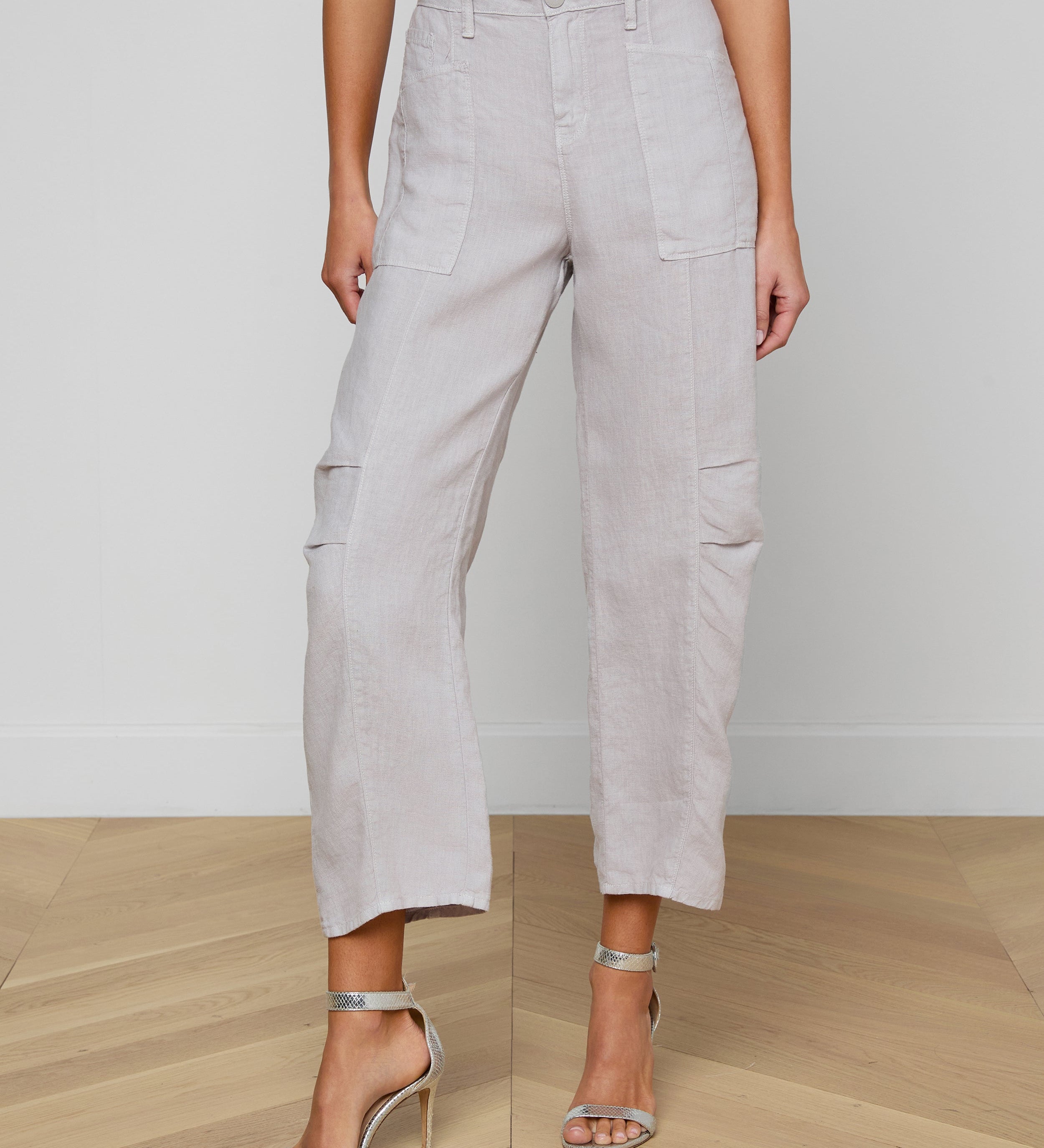 L'AGENCE - Cody Cropped Linen Pant