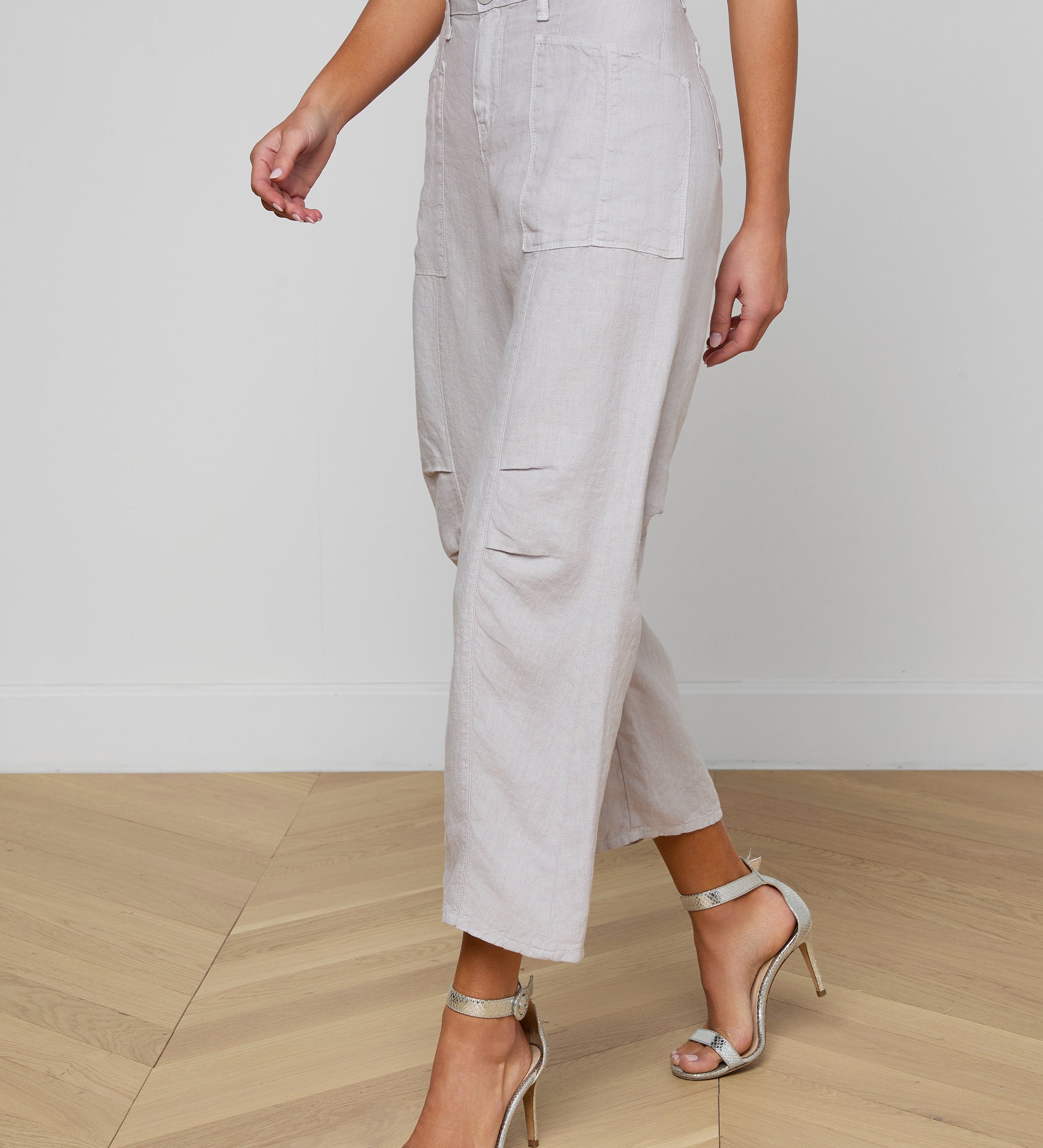 L'AGENCE - Cody Cropped Linen Pant