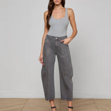 L'AGENCE - Cody Cropped Barrel - Leg Jean
