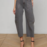 L'AGENCE - Cody Cropped Barrel - Leg Jean