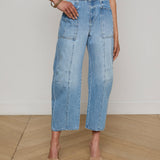 L'AGENCE - Cody Cropped Barrel-Leg Jean