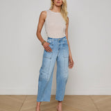 L'AGENCE - Cody Cropped Barrel-Leg Jean