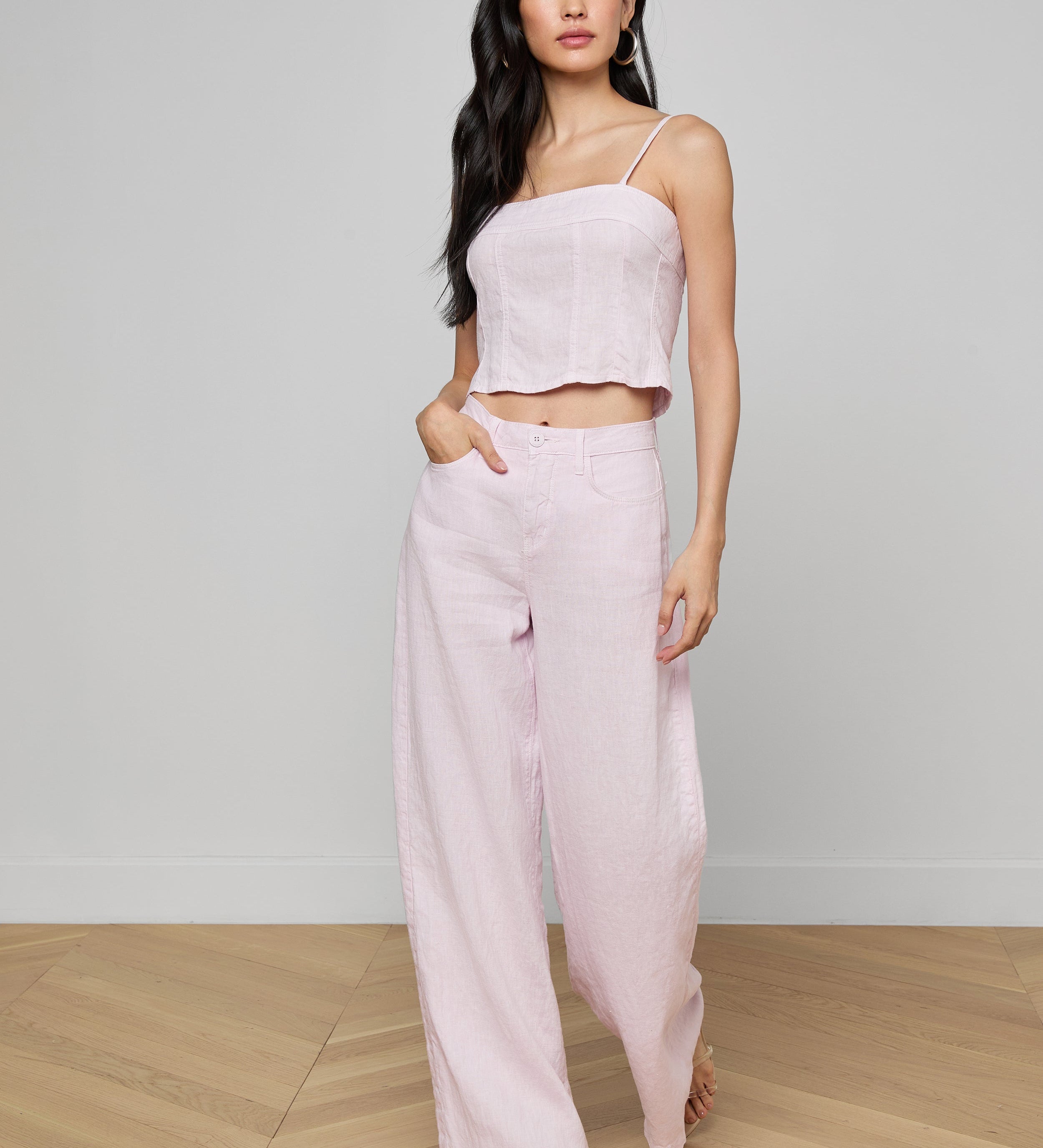 L'AGENCE - Amara Linen Wide - Leg Pant