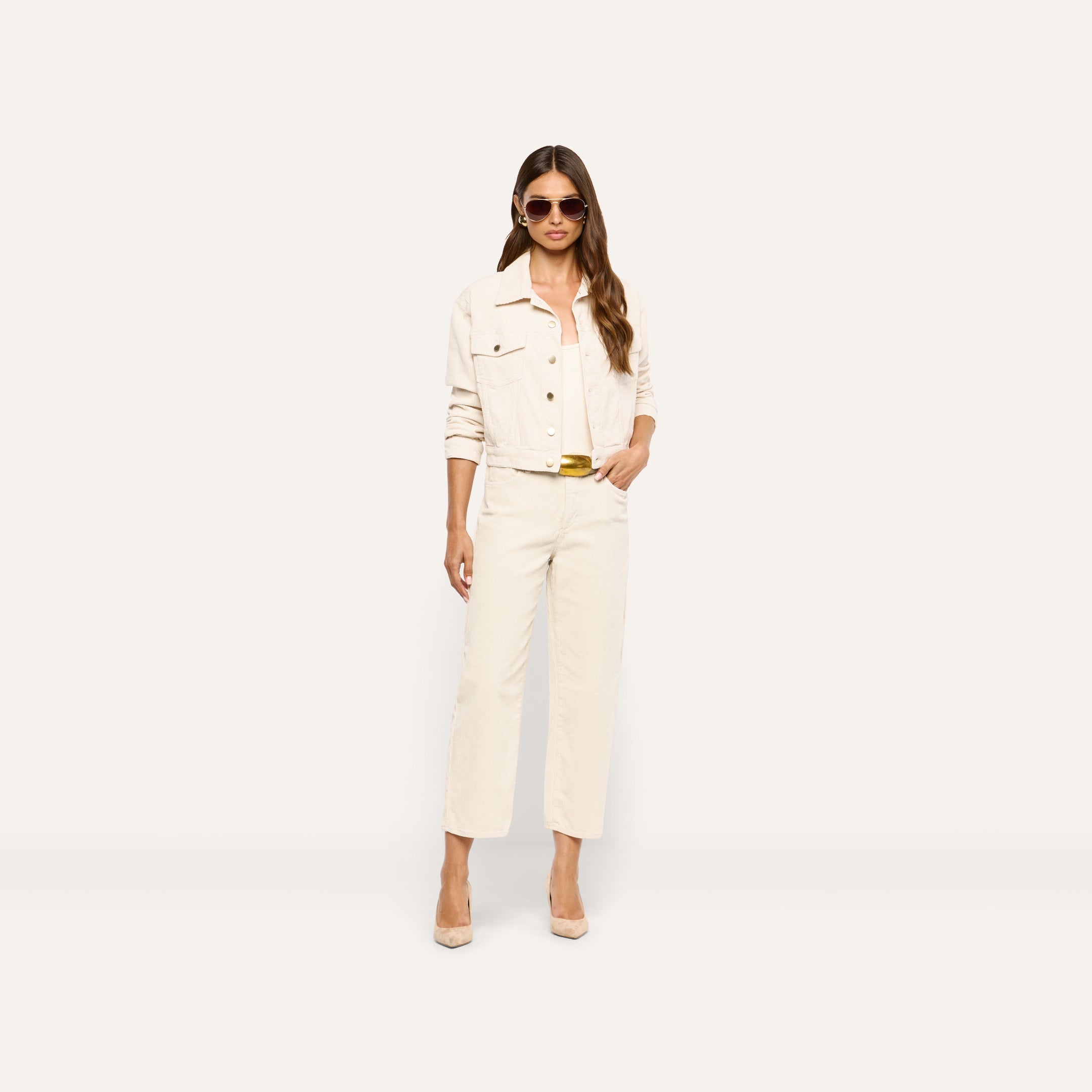 L'AGENCE - Mallis Corduroy Bow - Leg Pant