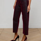 L'AGENCE - Dolores Flocked Bow-Leg Jean
