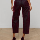 L'AGENCE - Dolores Flocked Bow-Leg Jean