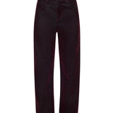 L'AGENCE - Dolores Flocked Bow-Leg Jean