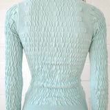 Conner Ives - The Shirred Knit Cashmere Cardigan - Baby Blue