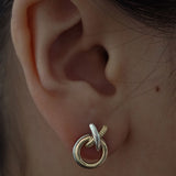 Kinn - Two Toned X Earrings