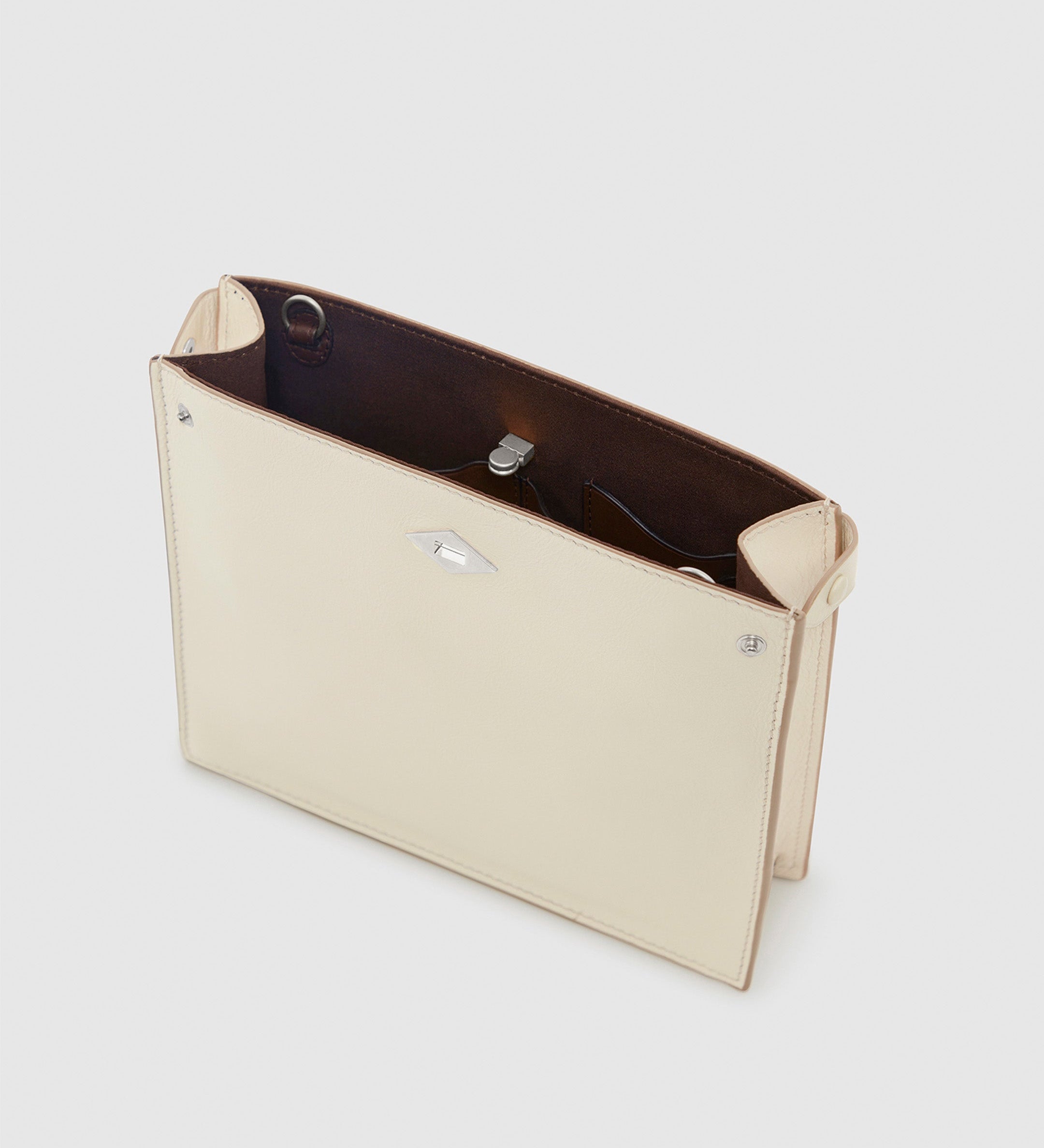 Metier - Stowaway Crossbody Elvis White Sand with Silver Hardware