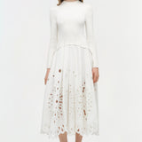 Simkhai - Daila Embroidered Knit Midi Dress