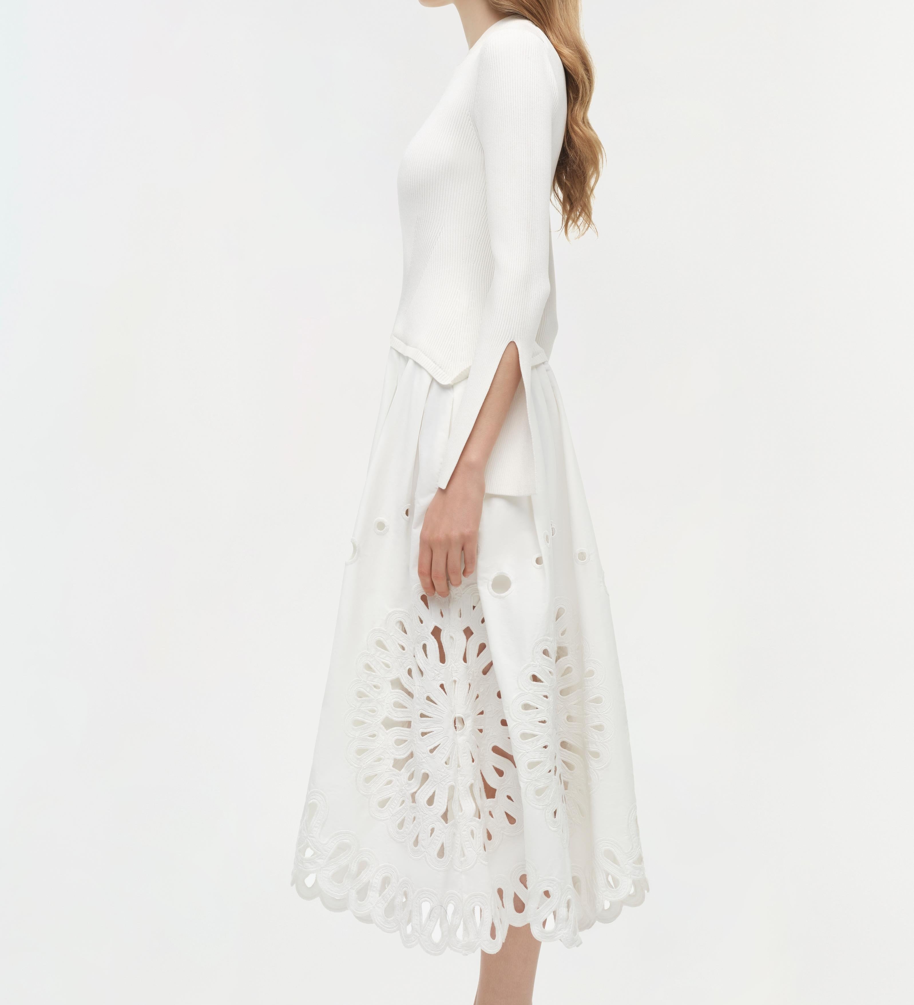 Simkhai - Daila Embroidered Knit Midi Dress